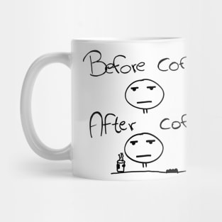 Befor and After - Morgenmuffel Coffee Funshirt Mug